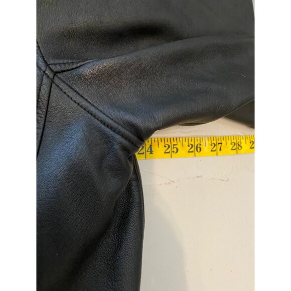 Andrew Marc Mens Black Leather Jacket Thermolite Plus Quilted Lining Large - Picture 12 of 15